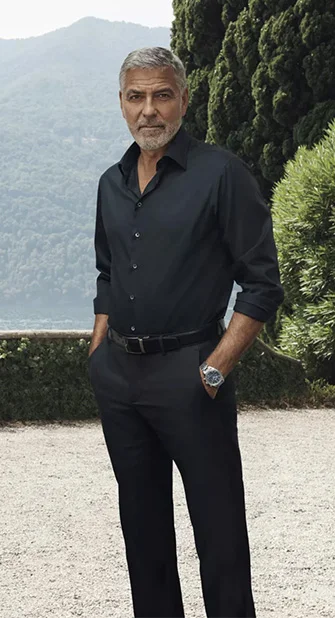 George Clooney and Hyun Bin Wear The OMEGA Speedmaster ’57